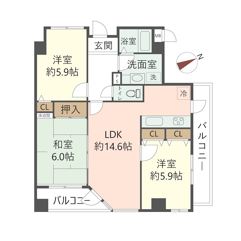 物件の間取り画像