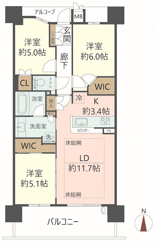 物件の間取り画像