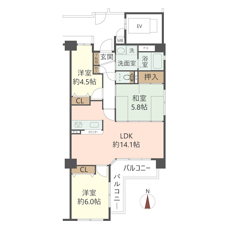 物件の間取り画像