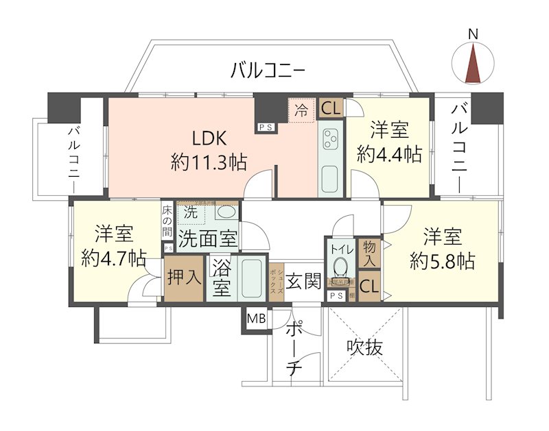 物件の間取り画像