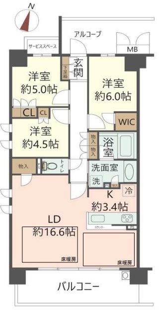 物件の間取り画像