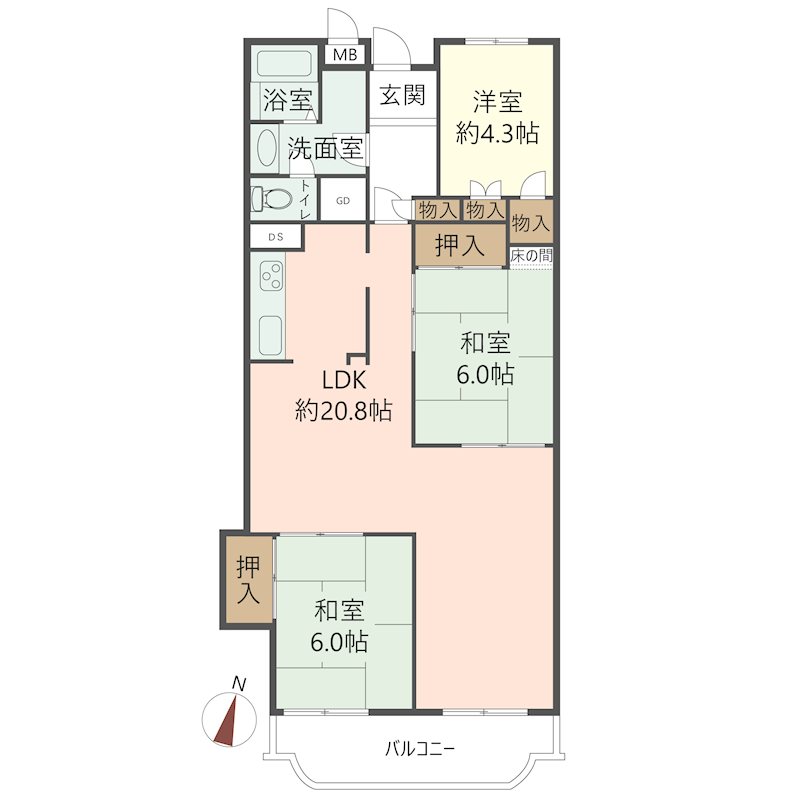 物件の間取り画像
