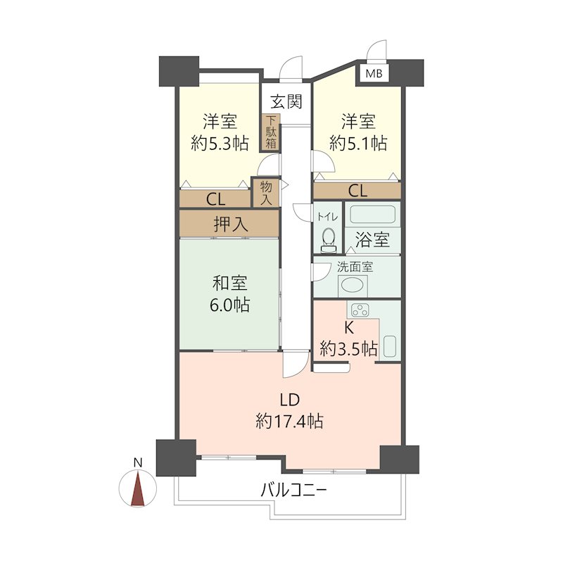 物件の間取り画像