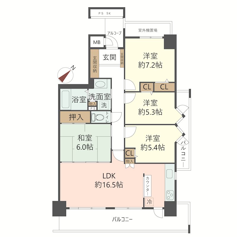 物件の間取り画像