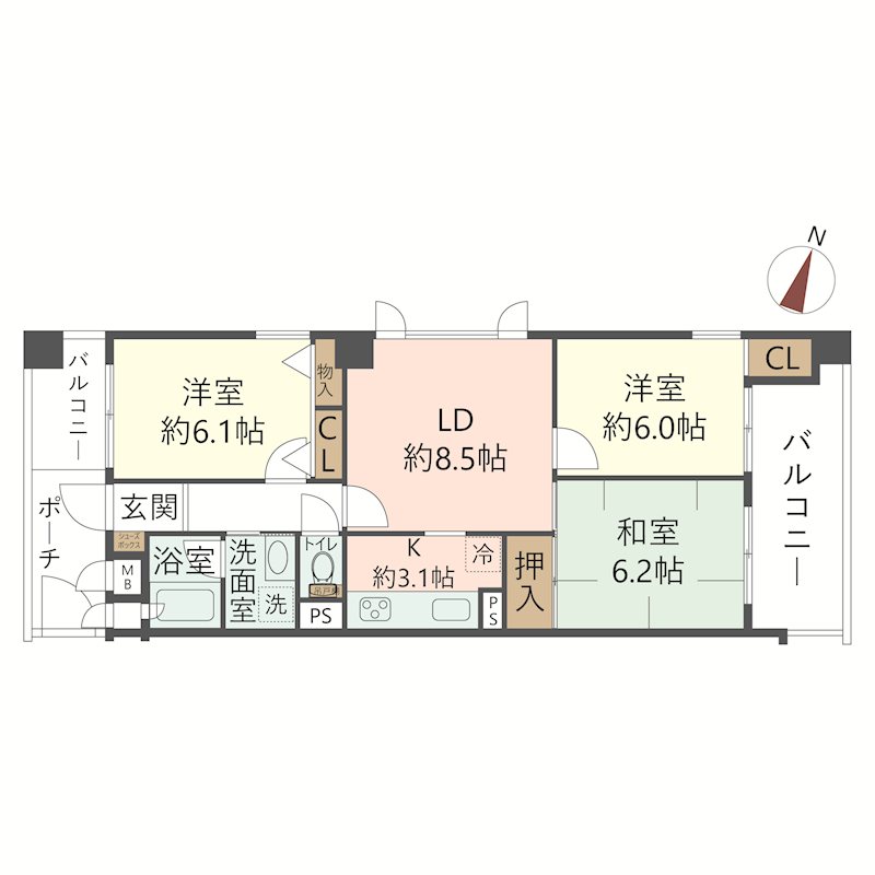 物件の間取り画像