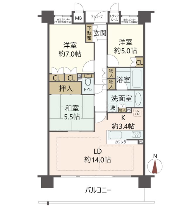 物件の間取り画像