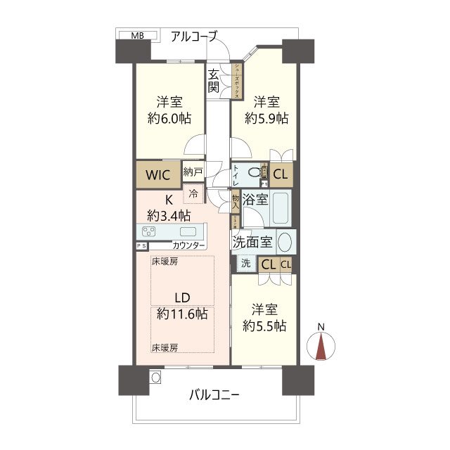 物件の間取り画像
