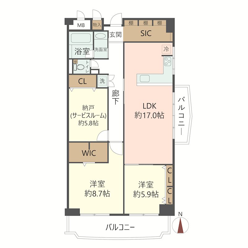 物件の間取り画像