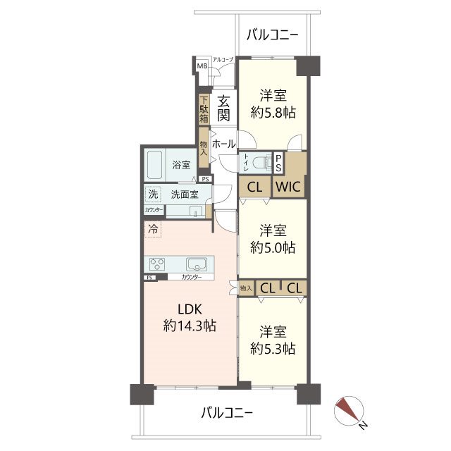 物件の間取り画像