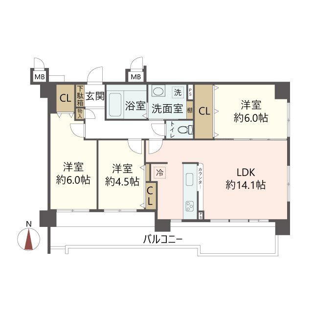 物件の間取り画像