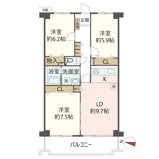 物件の間取り画像