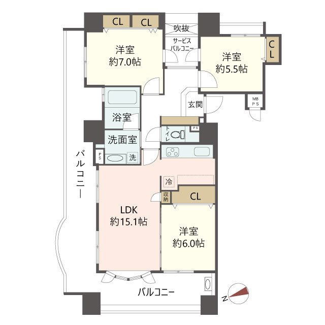 物件の間取り画像