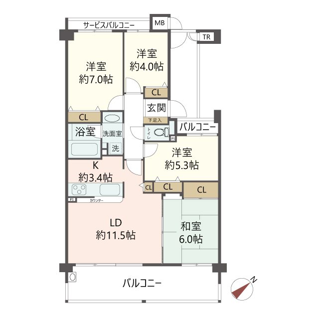 物件の間取り画像