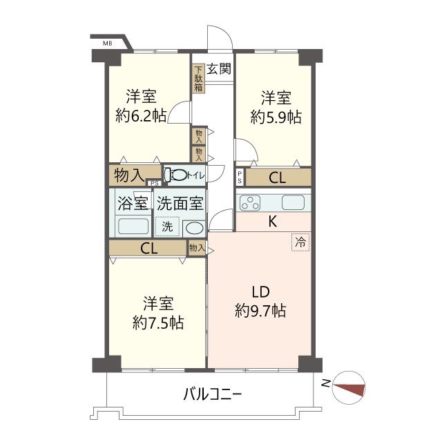 物件の間取り画像