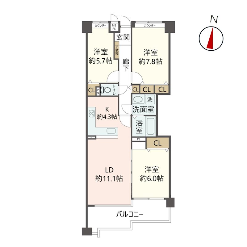 物件の間取り画像