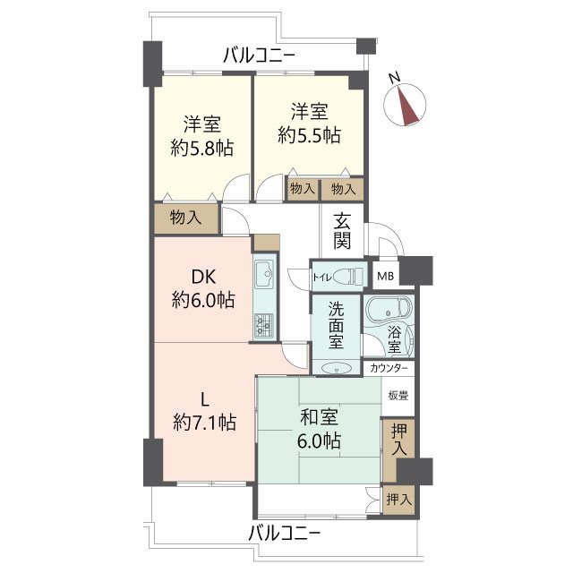 物件の間取り画像