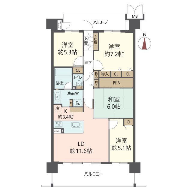 物件の間取り画像
