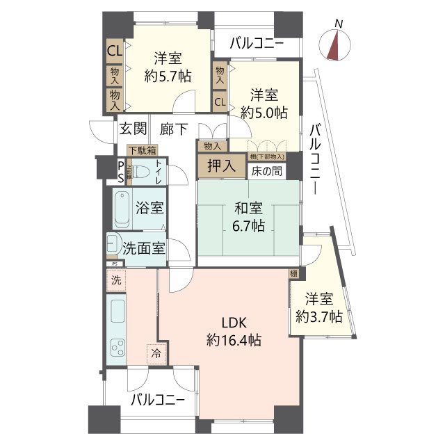 物件の間取り画像