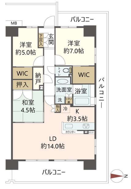 物件の間取り画像