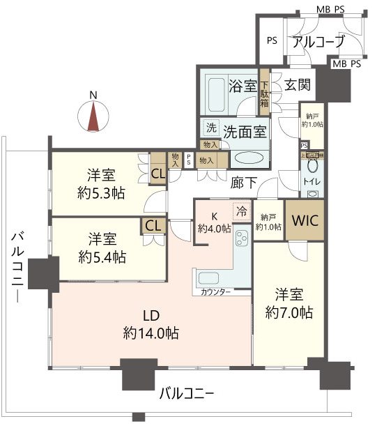 物件の間取り画像