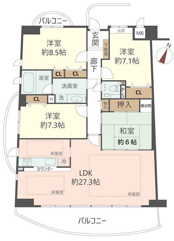 物件の間取り画像