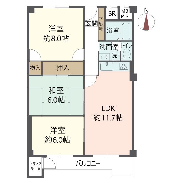 物件の間取り画像