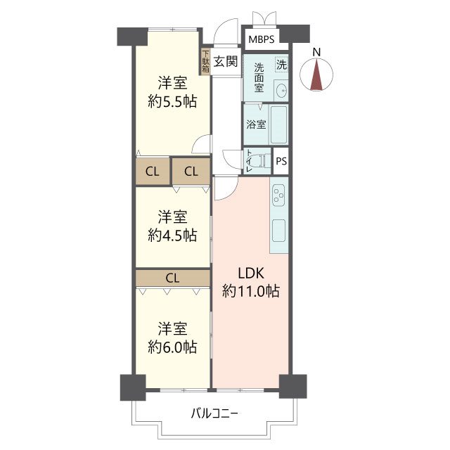 物件の間取り画像