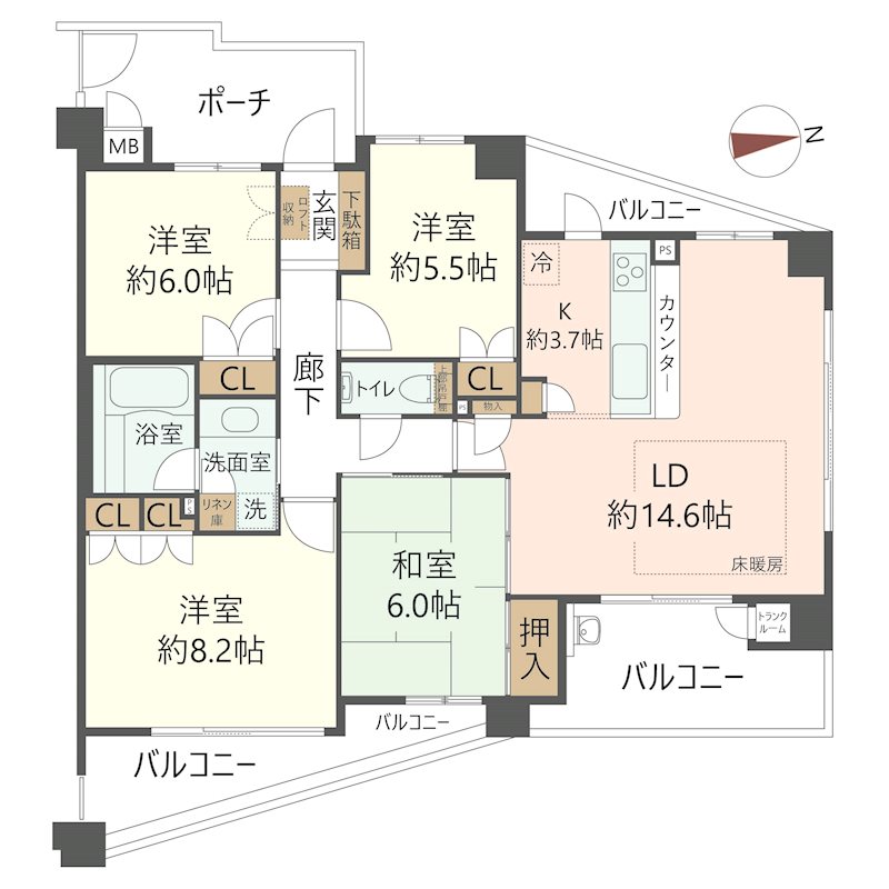 物件の間取り画像