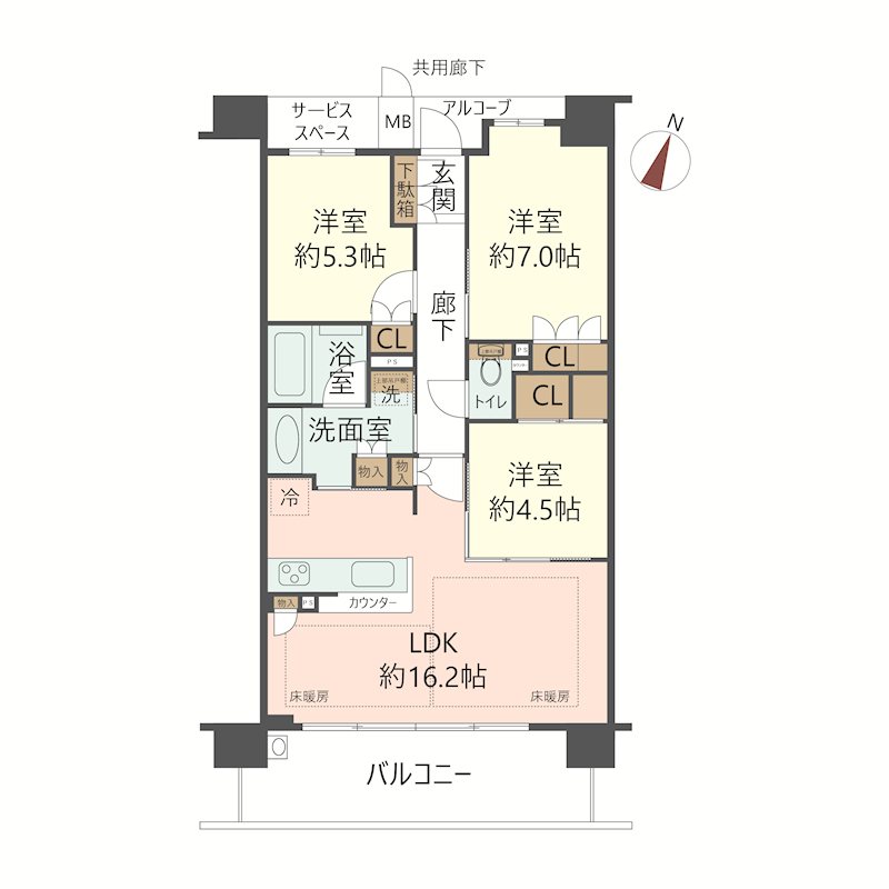 物件の間取り画像