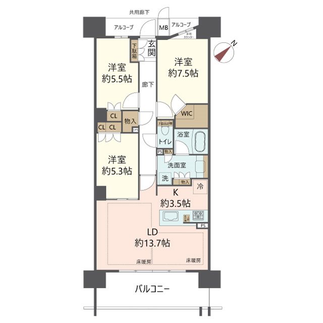 物件の間取り画像