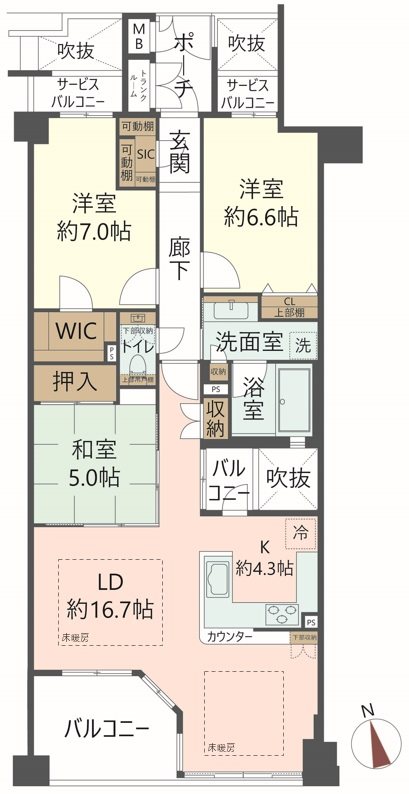 物件の間取り画像