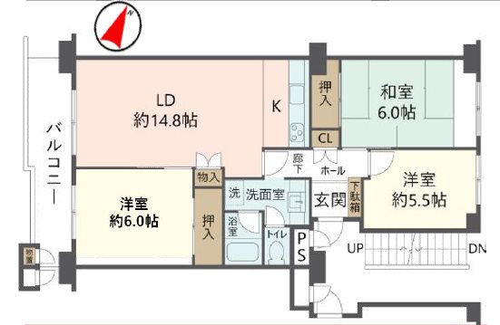 物件の間取り画像