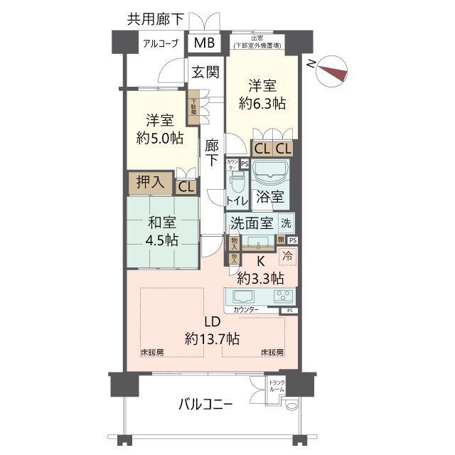 物件の間取り画像