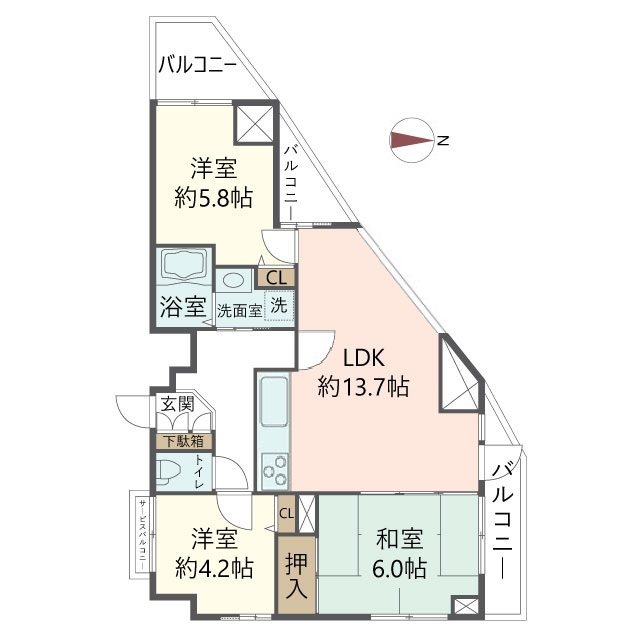 物件の間取り画像