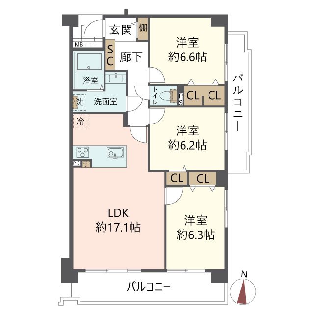 物件の間取り画像