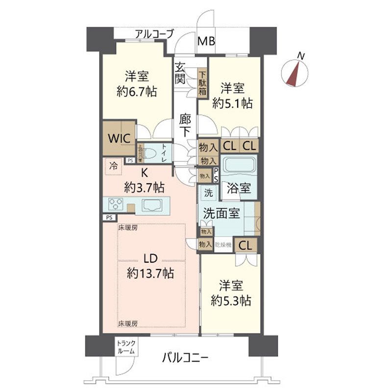 物件の間取り画像
